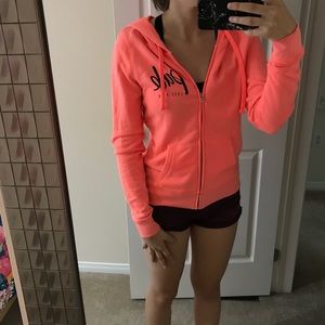 PINK zip up sweater